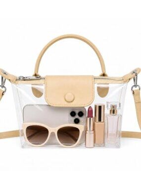 Clear PVC Crossbody Bag Stadium Approved Transparent Purse Mini